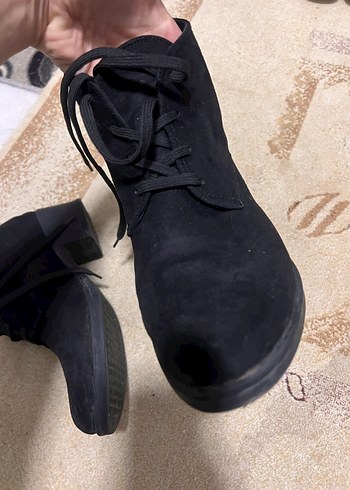 Siyah Süet Stiletto Topuklu Kadın Bot - Görsel 4