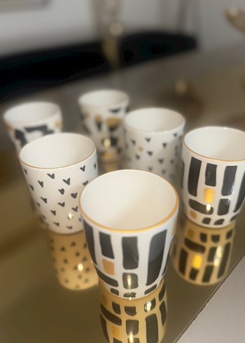 Beden beyaz Renk Linens mug-kupa