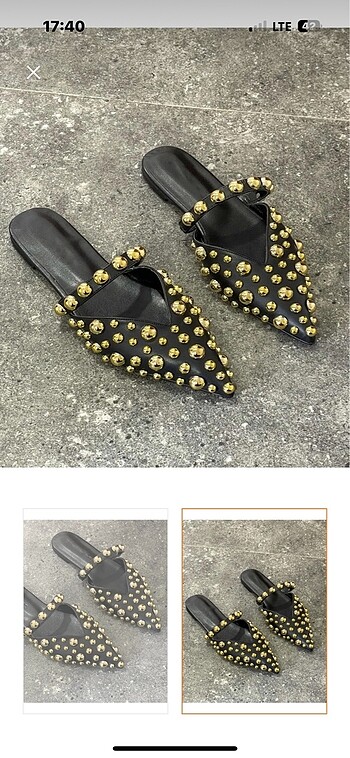 Trendyol & Milla Siyah gold droplu terlik
