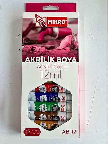 Mikro Akrilik Boya 12?li