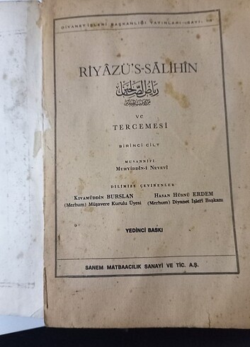 Beden Riyazüs Salihin tercemesi