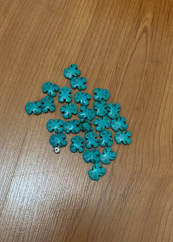 Beyaz Deniz Kabukları ve Mavi Boncuklar - Görsel 3