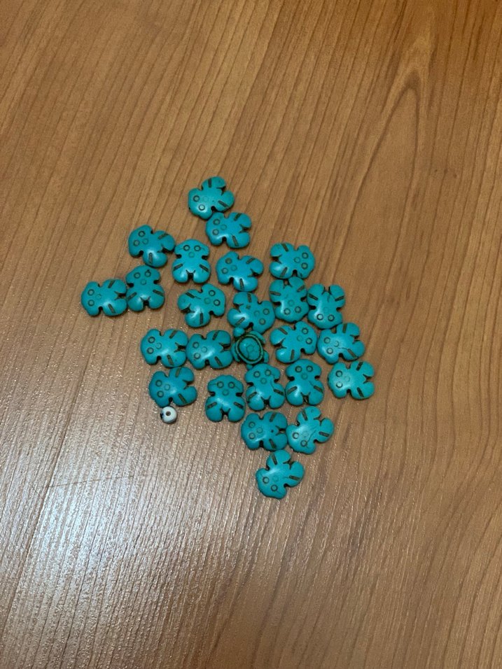 Beyaz Deniz Kabukları ve Mavi Boncuklar - Görsel 3