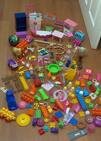 Renkli Oyuncak Seti - Bebek ve Hayvan Figürleri - Görsel 14