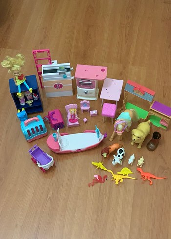 Renkli Oyuncak Seti - Bebek ve Hayvan Figürleri - Görsel 3