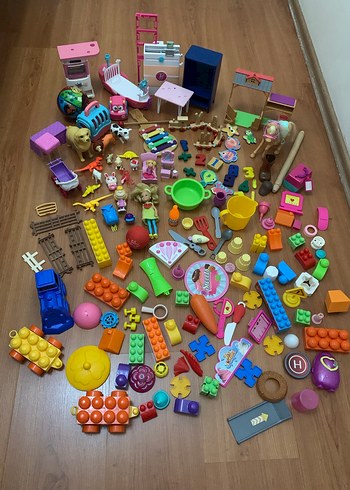 Renkli Oyuncak Seti - Bebek ve Hayvan Figürleri - Görsel 15