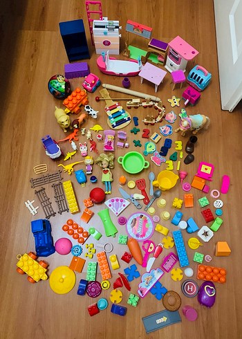 Renkli Oyuncak Seti - Bebek ve Hayvan Figürleri - Görsel 10