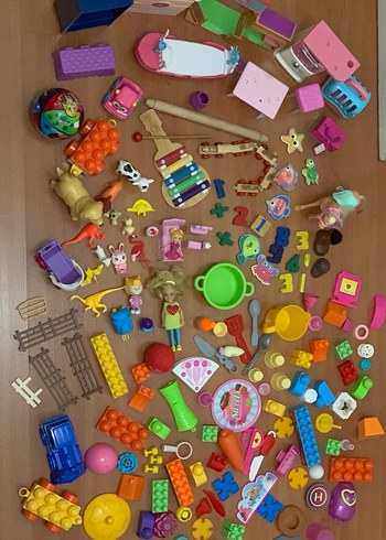 Renkli Oyuncak Seti - Bebek ve Hayvan Figürleri - Görsel 13