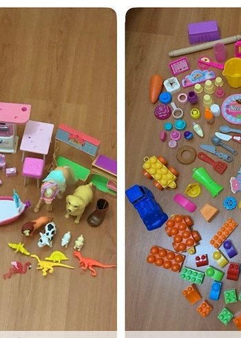 Renkli Oyuncak Seti - Bebek ve Hayvan Figürleri - Görsel 9