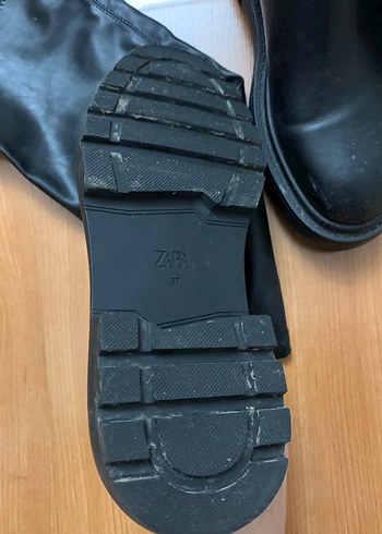 Siyah Deri Dizüstü Kadın Çizme - Görsel 4