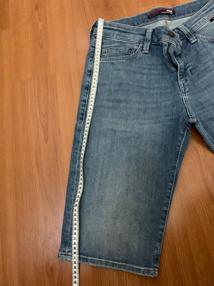 Mavi Denim Erkek Mini Şort - Görsel 4