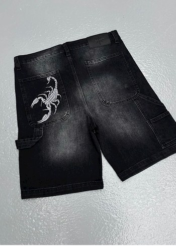 Siyah özel Baskılı Şort - Görsel 8