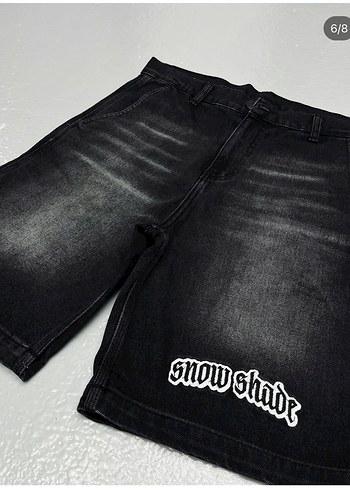 Siyah özel Baskılı Şort - Görsel 13