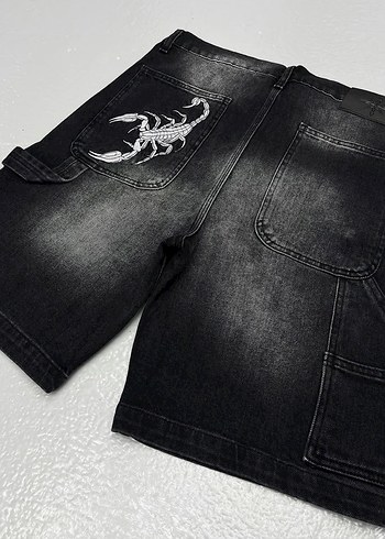 Siyah özel Baskılı Şort - Görsel 10