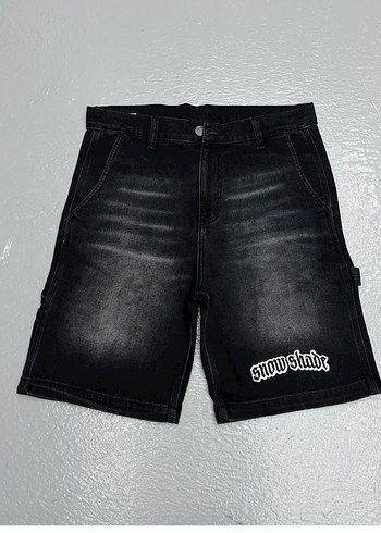 Siyah özel Baskılı Şort - Görsel 9