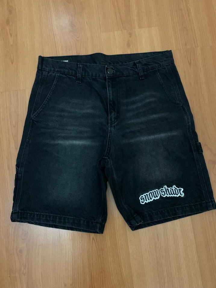 Siyah özel Baskılı Şort - Görsel 2