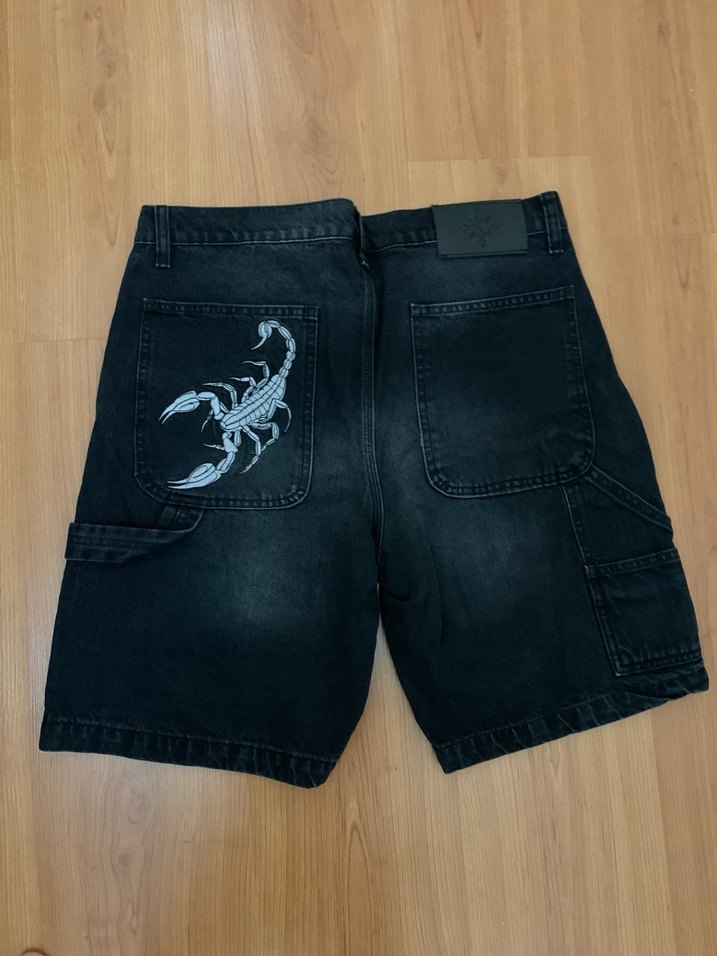 Siyah özel Baskılı Şort - Görsel 3