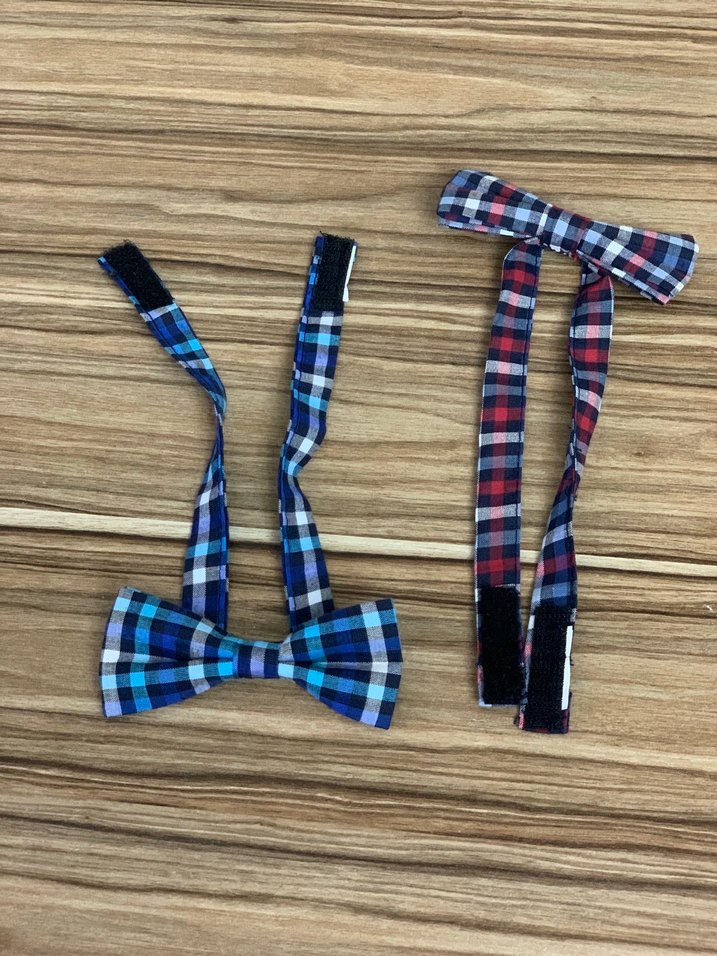 Çocuk Ekose Desenli Papyon Seti - Görsel 3