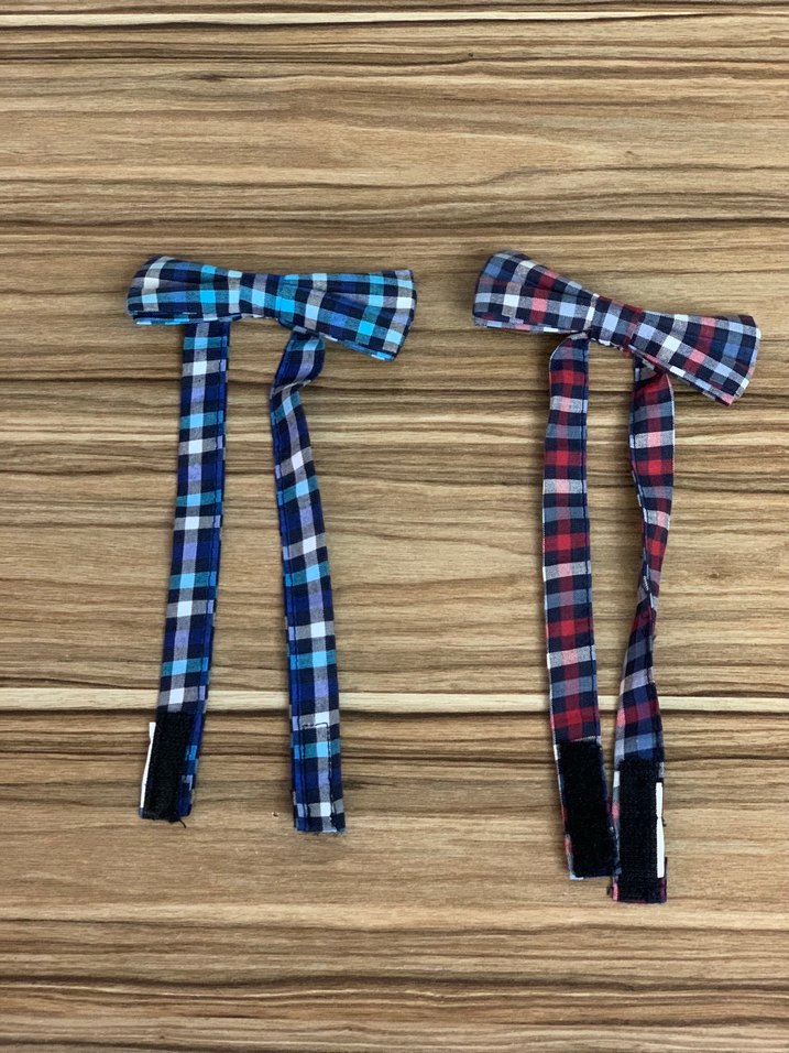 Çocuk Ekose Desenli Papyon Seti - Görsel 2