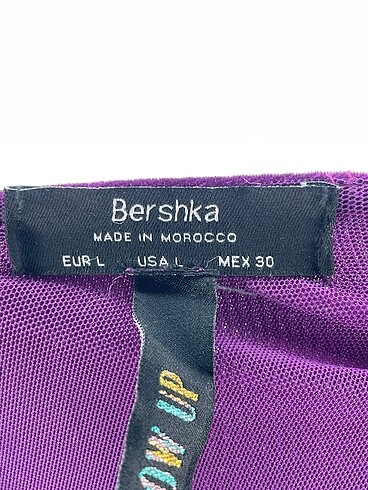 l Beden mor Renk Bershka Uzun Elbise %70 İndirimli.