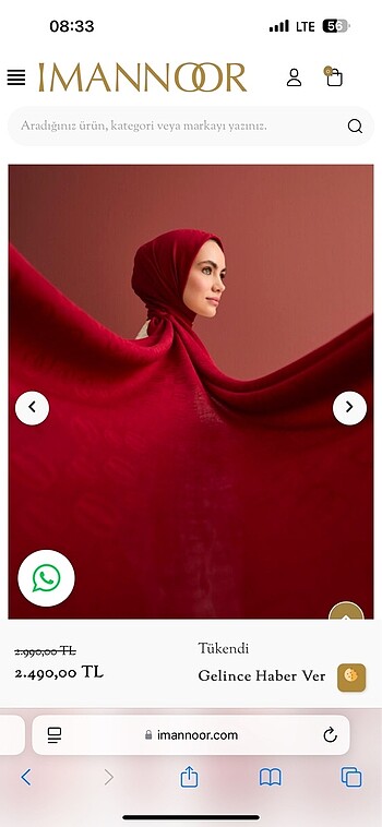 Beden bordo Renk İmannoor şal