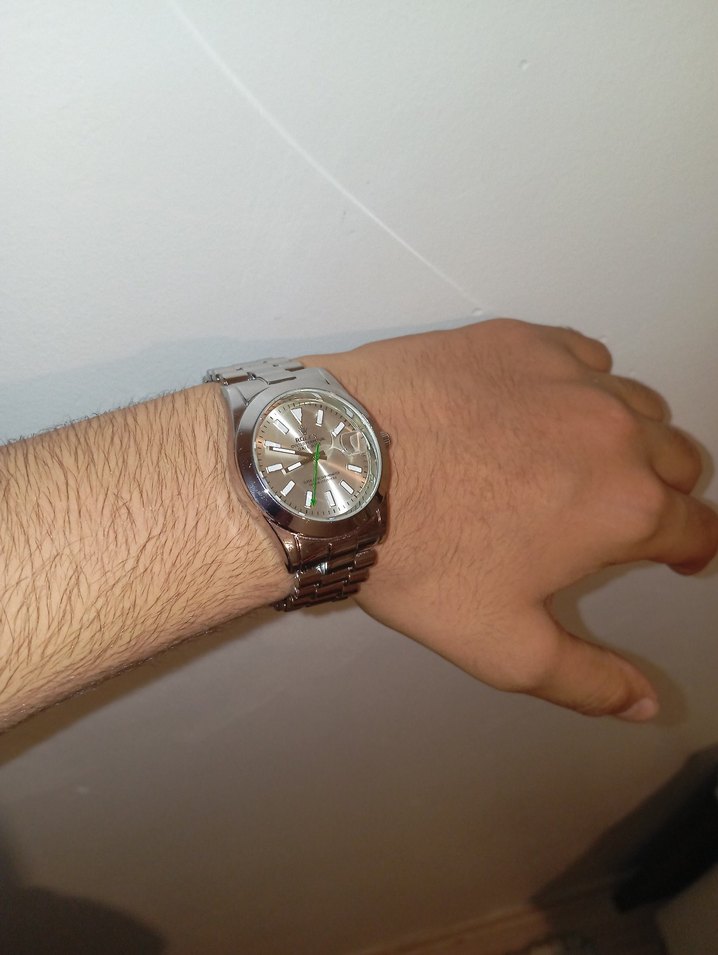 Rolex Gri Klasik Erkek Saati - Görsel 4