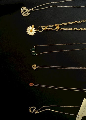 Diğer 6 adet gold çelik kolye