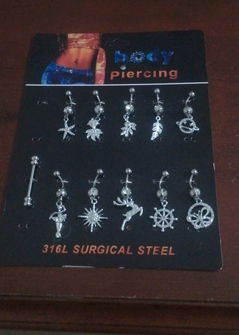 316L Cerrahi Çelik Gotik Boncuklu Kadın Piercing - Görsel 2