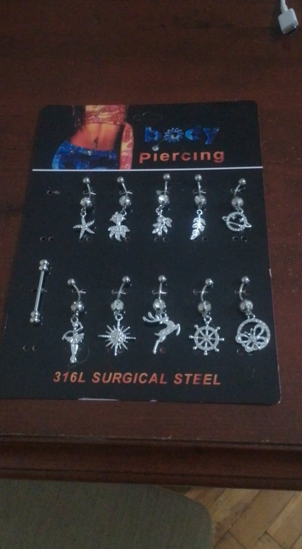 316L Cerrahi Çelik Gotik Boncuklu Kadın Piercing - Görsel 2