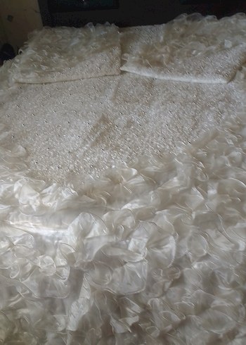 Beyaz yatak odası örtüsü - Görsel 5