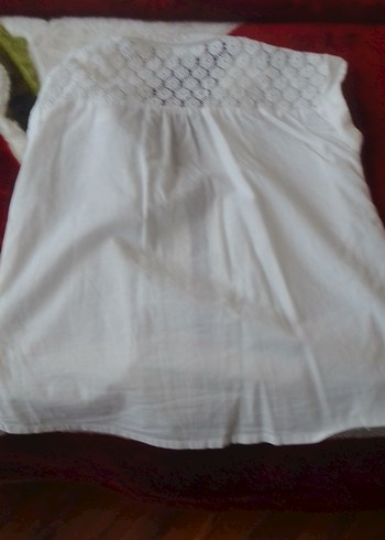 Düğmeli Beyaz Kısa Kollu Kadın Gömlek - Görsel 3