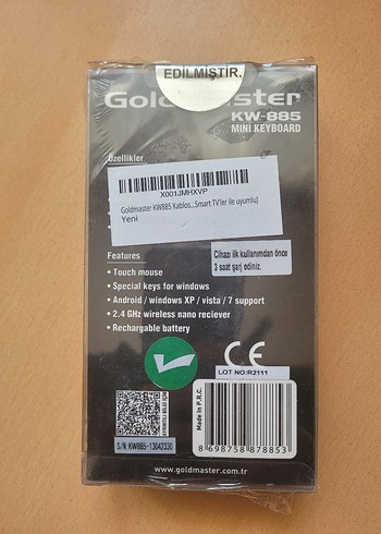 GoldMaster KW-885 Mini Klavye kablosuz - Görsel 2