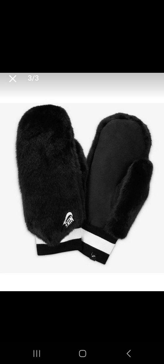 Nike siyah Kürklü Kadın Eldiveni - Görsel 2