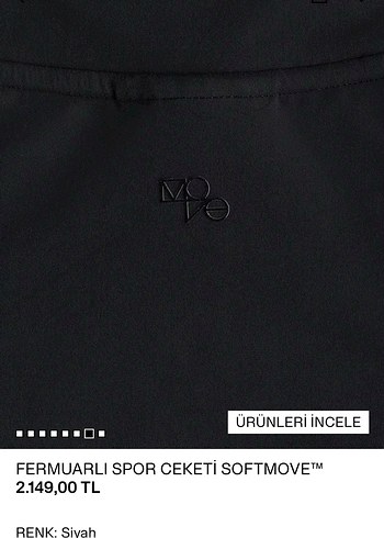 Fermuarlı Siyah Spor Ceketi Softmove - Görsel 4