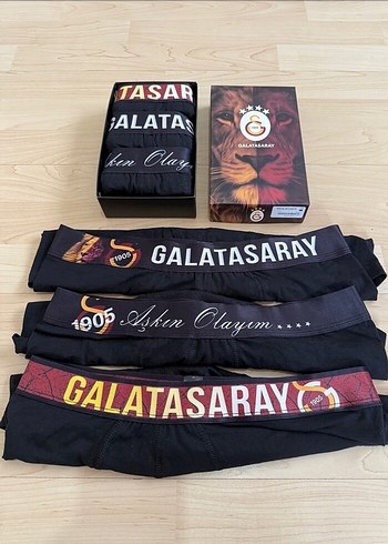 Galatasaray Siyah Erkek Boxer Seti