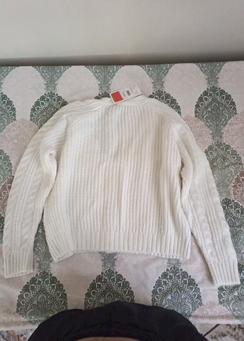 Beyaz Örgü Kadın Hırka - Görsel 2