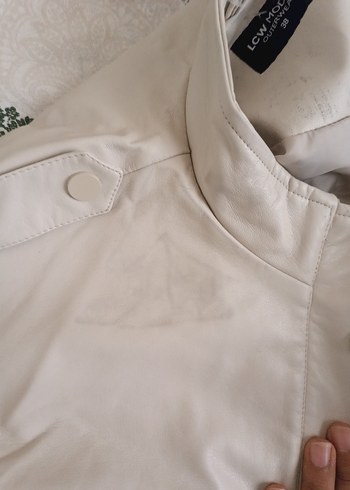 Bej Düğmeli Uzun Deri Erkek Mont - Görsel 3