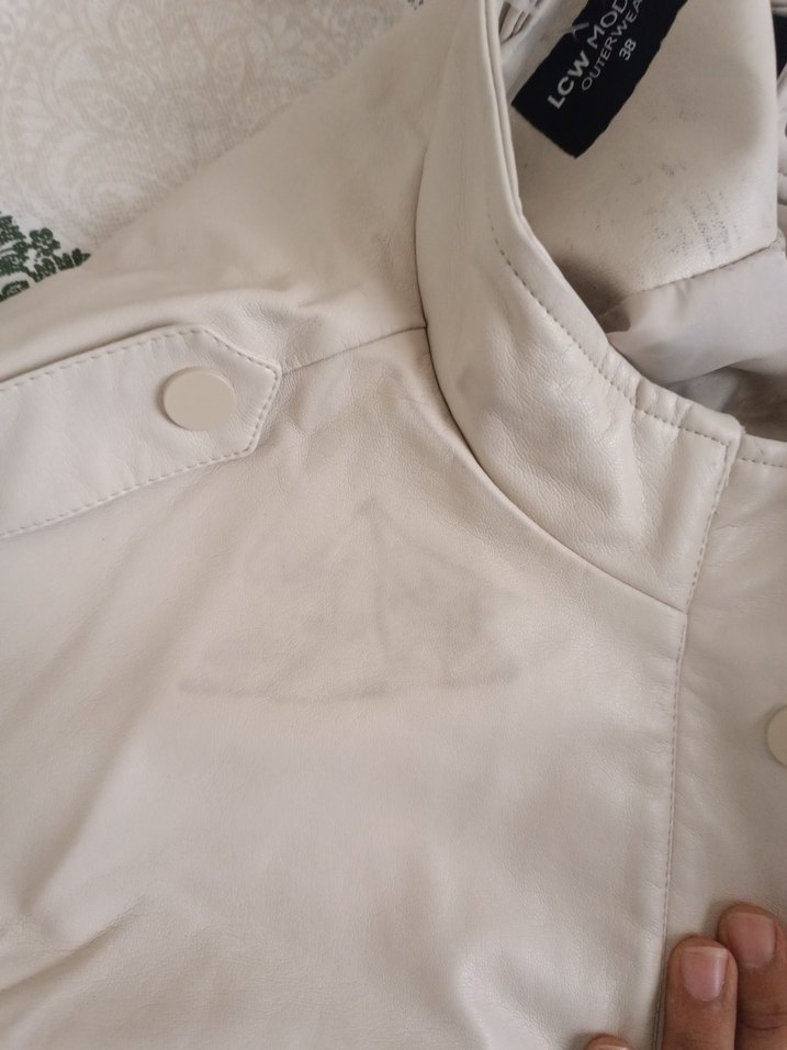 Bej Düğmeli Uzun Deri Erkek Mont - Görsel 3