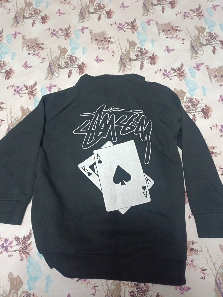 Erkek Siyah Kapüşonlu Fermuarlı Sweatshirt - Görsel 2