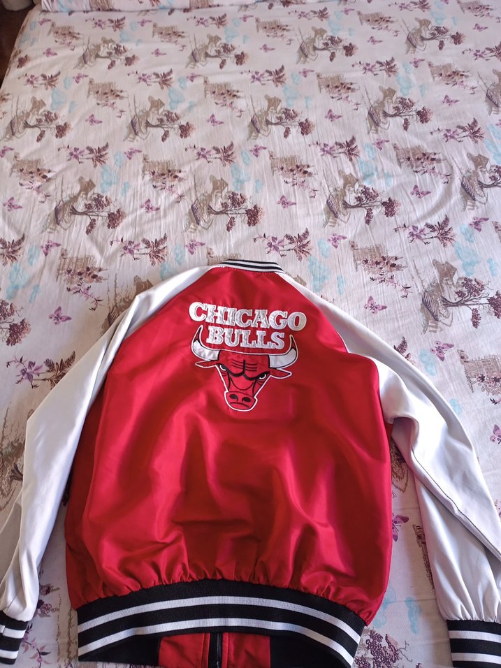 Kırmızı Beyzbol Stili Ceket - Görsel 2