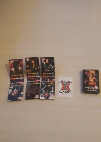 Beden Renk Squid Game kutulu kart +sticker
