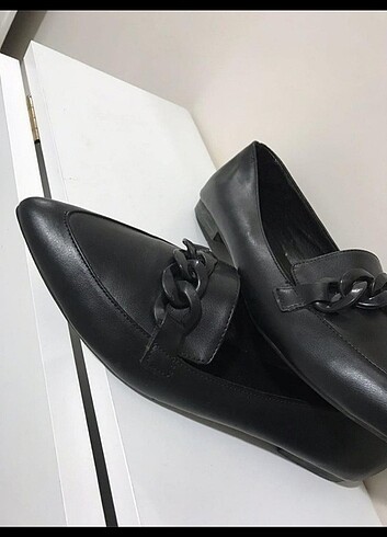 37 Beden Siyah babet loafer babet 37