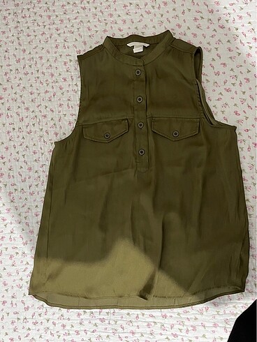 H&M Hm haki saten bluz
