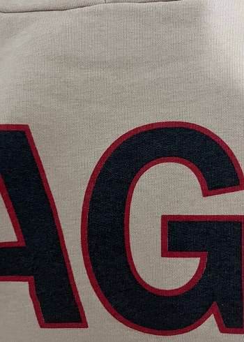 Bej Kapüşonlu Rahat Kesim Sweatshirt - Görsel 3