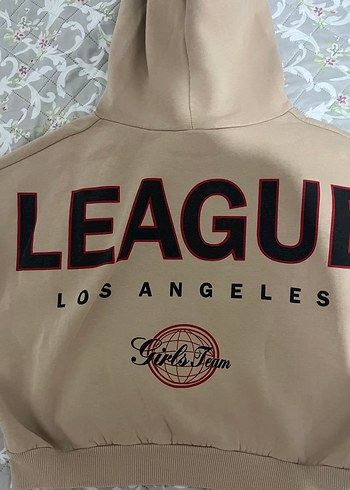 Bej Kapüşonlu Rahat Kesim Sweatshirt - Görsel 2