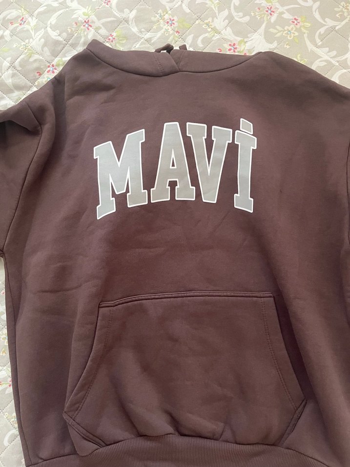 mavi kahverengi sweatshirt - Görsel 2