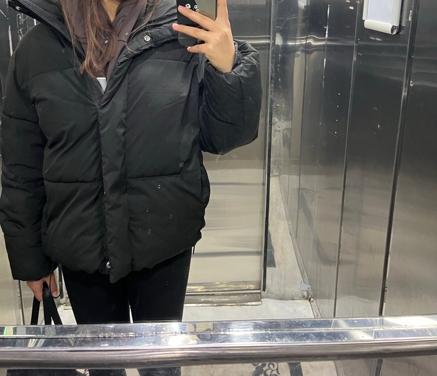 Pull and bear dik yaka şişme mont - Görsel 2