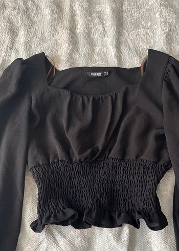 Uzun Kollu Siyah Bluz - Görsel 2