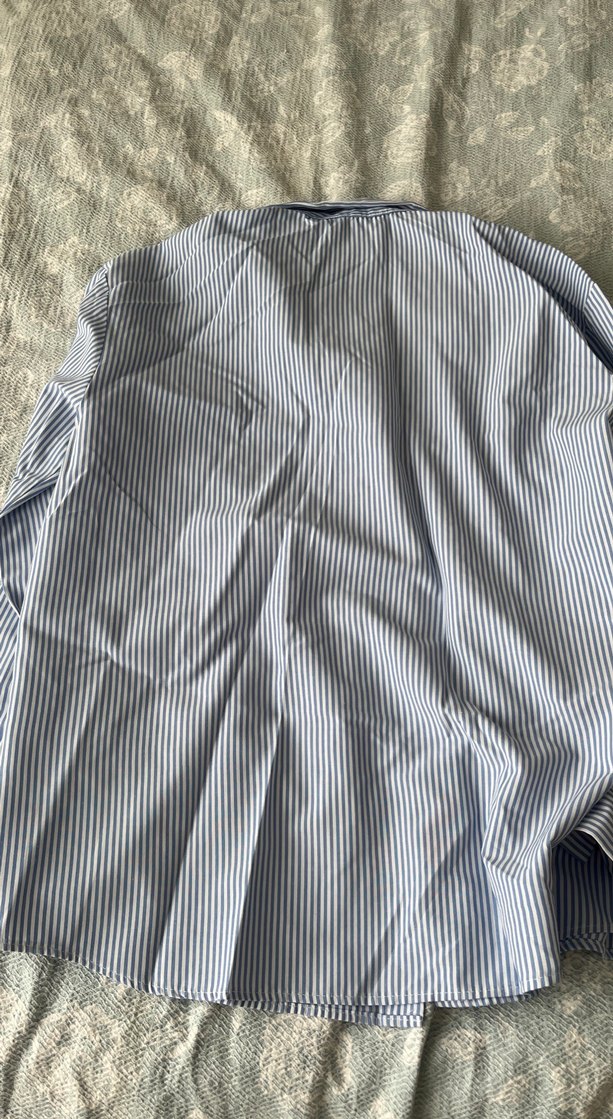 milla çizgili oversize gömlek - Görsel 3