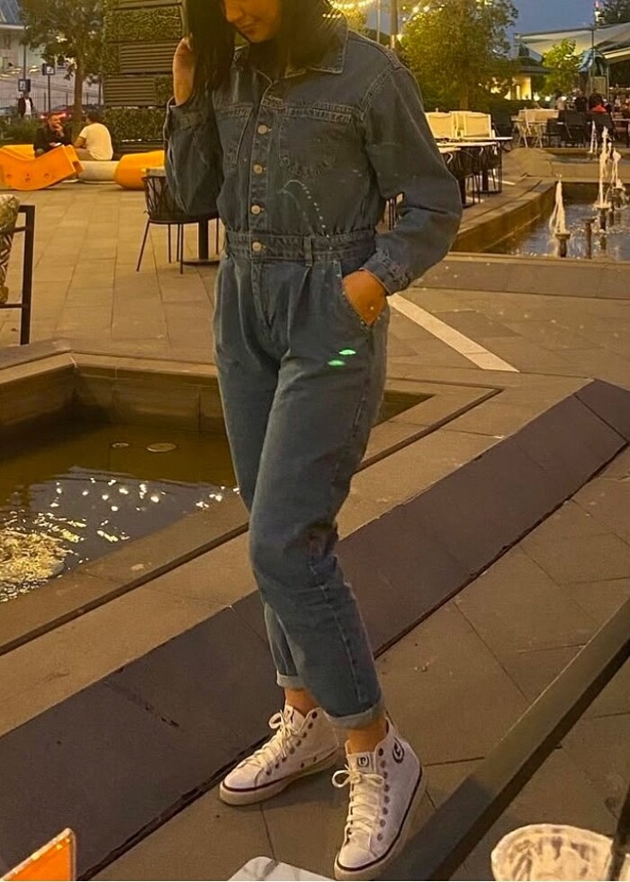 tulum kot mavi renk az giyilmiş sıfır kıvamında - Görsel 4